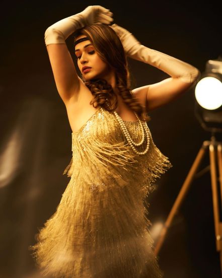 Shalmali Kholgade Golden Dress