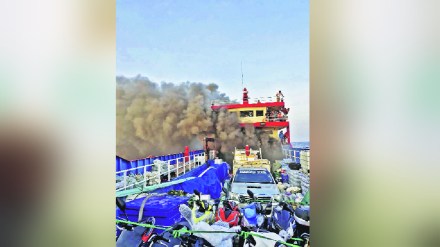 Ship catches fire in Thailand all passengers safe