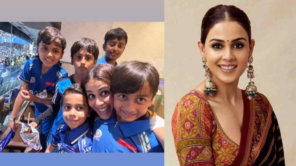 genelia deshmukh went for mumbai indians match