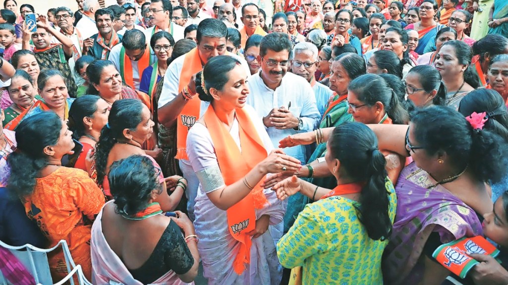 South Goa BJP candidate Pallavi Dhempe started campaigning.