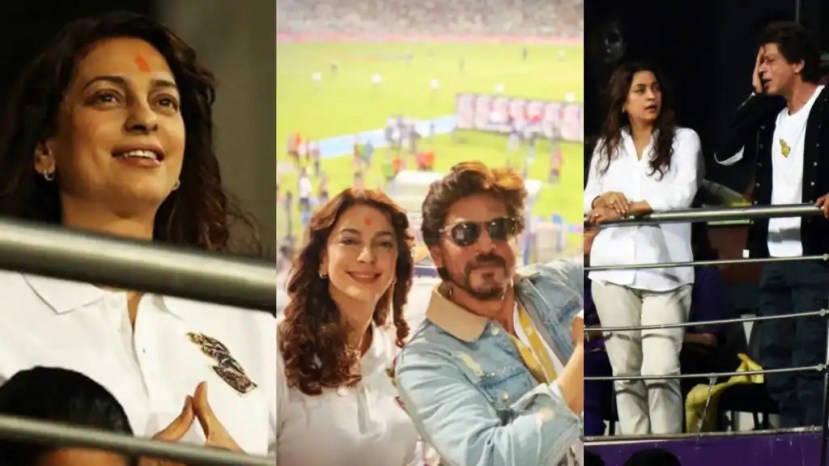 kkr-owners-shahrukh-khan-juhi-chawla-ipl 