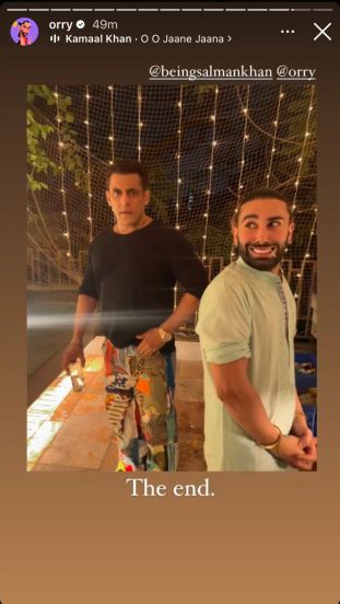 Orry shared salman khan eid party photos on social media