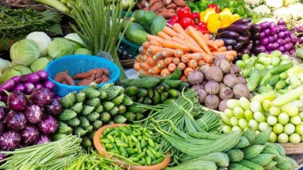 10 percent increase in prices of fruits vegetables prices of leafy vegetables stable