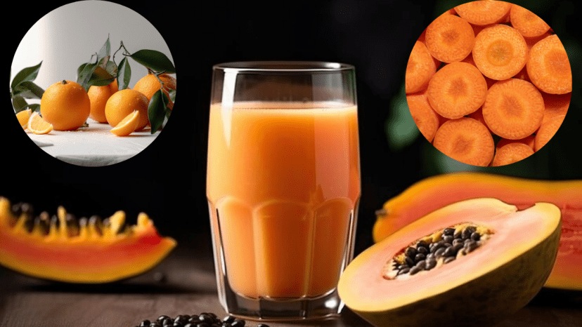 Whats common between sweet potatoes papaya oranges and carrots a colour that makes them superfoods