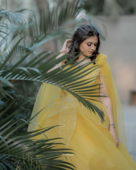 Aishwarya Shete Yellow Designer Gown