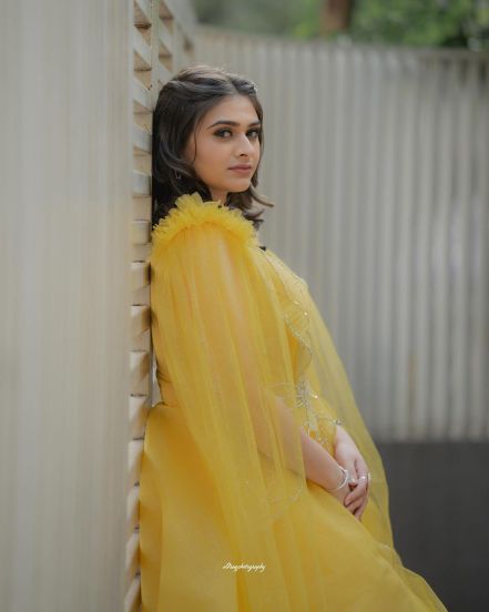 Aishwarya Shete Yellow Designer Gown