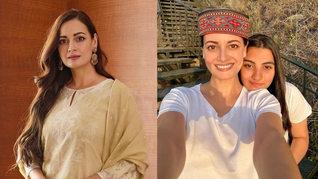 Dia Mirza with step daughter samaira