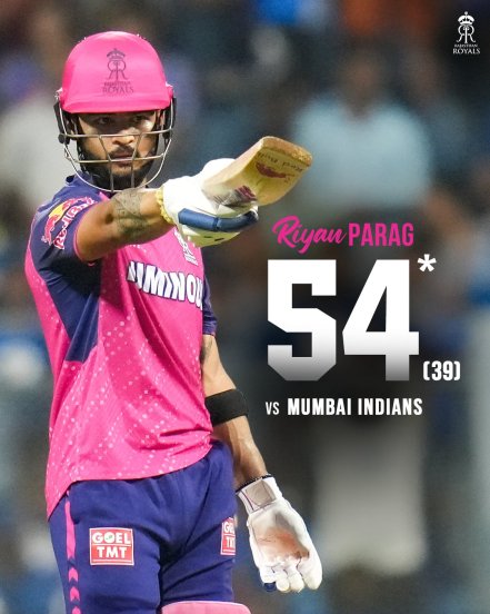 Ryan Parag's performance in IPL 2024