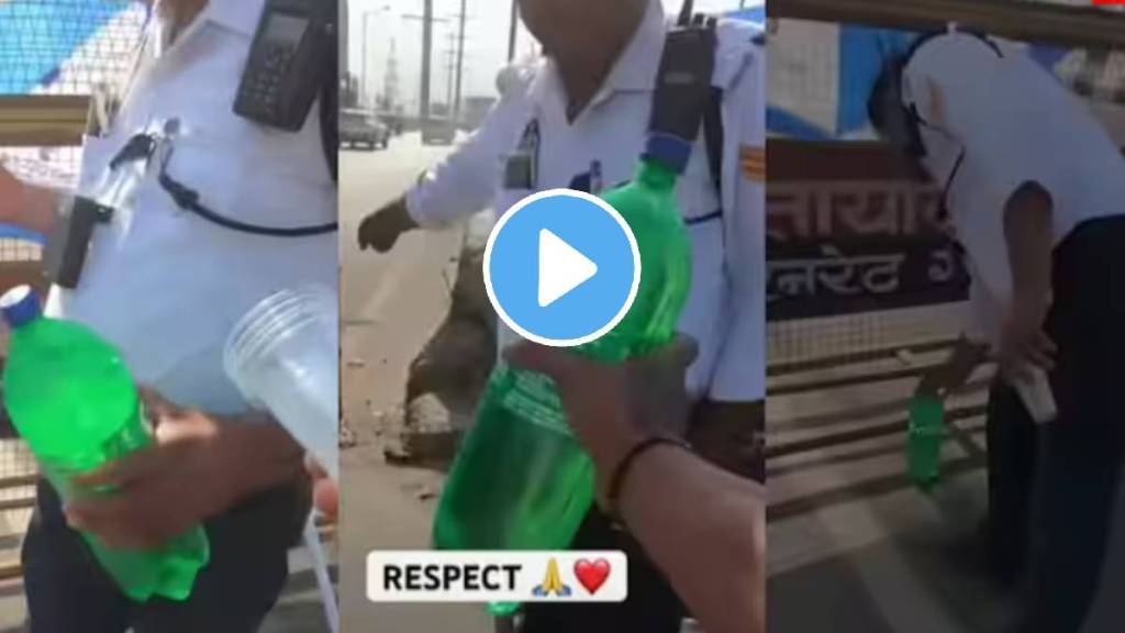 Viral Video boy Distributing clod drinks Bottles To Traffic Policemen