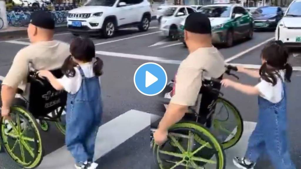 Viral Video Little Girl Polite Gesture thanks the car drivers While Crossing Road Impresses Anand Mahindra