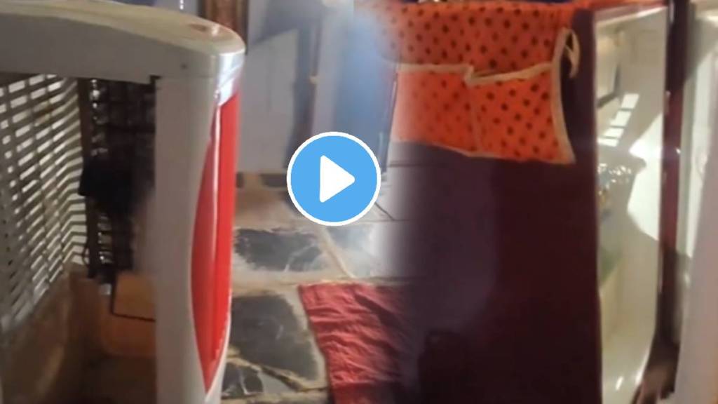 viral video shows man unique air conditioning setup involving a refrigerator and a cooler Netizens react