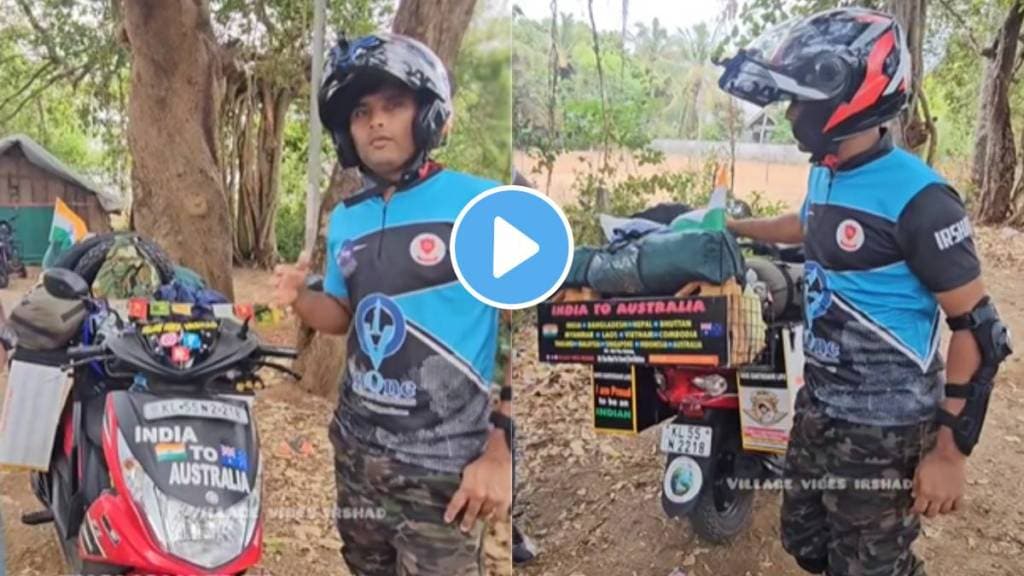 A man from India started his special journey from Kerla India to Australia Travel 13 Countries On A Scooter watch video