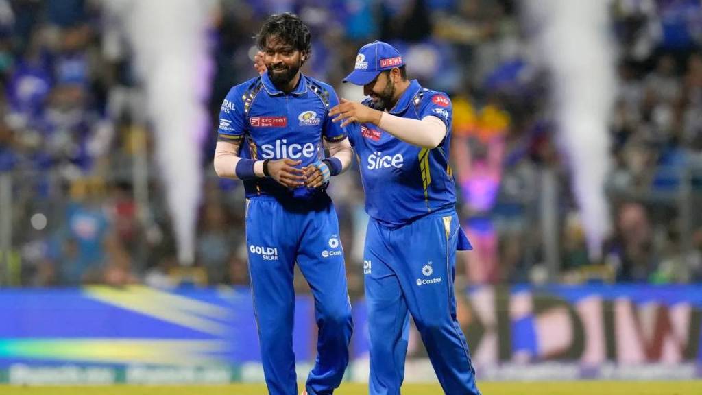 Rohit Sharma Pats Hardik Pandya on the Back After his Best IPL 2024 Bowling Performance