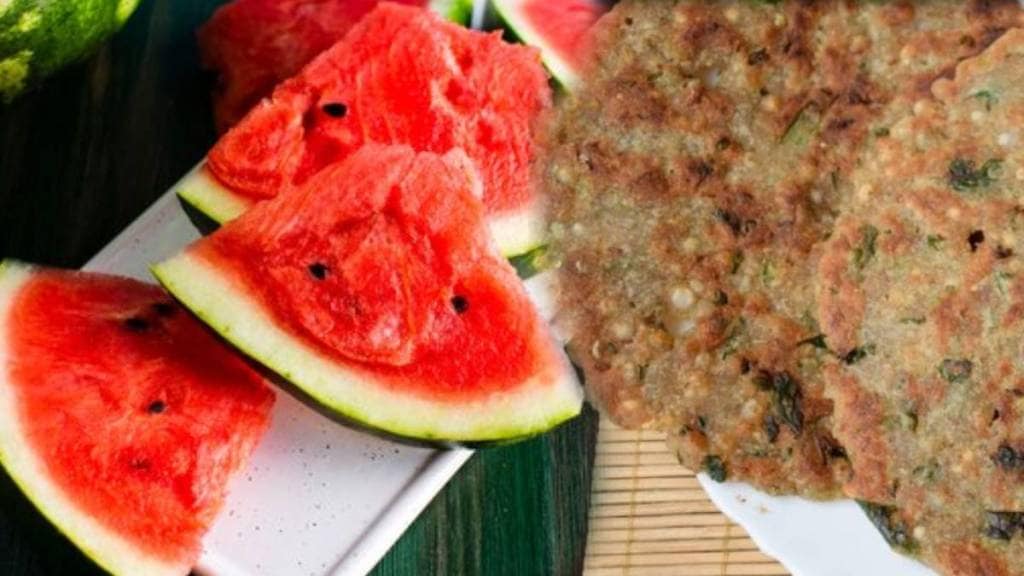 make tasty thalipeeth of watermelon