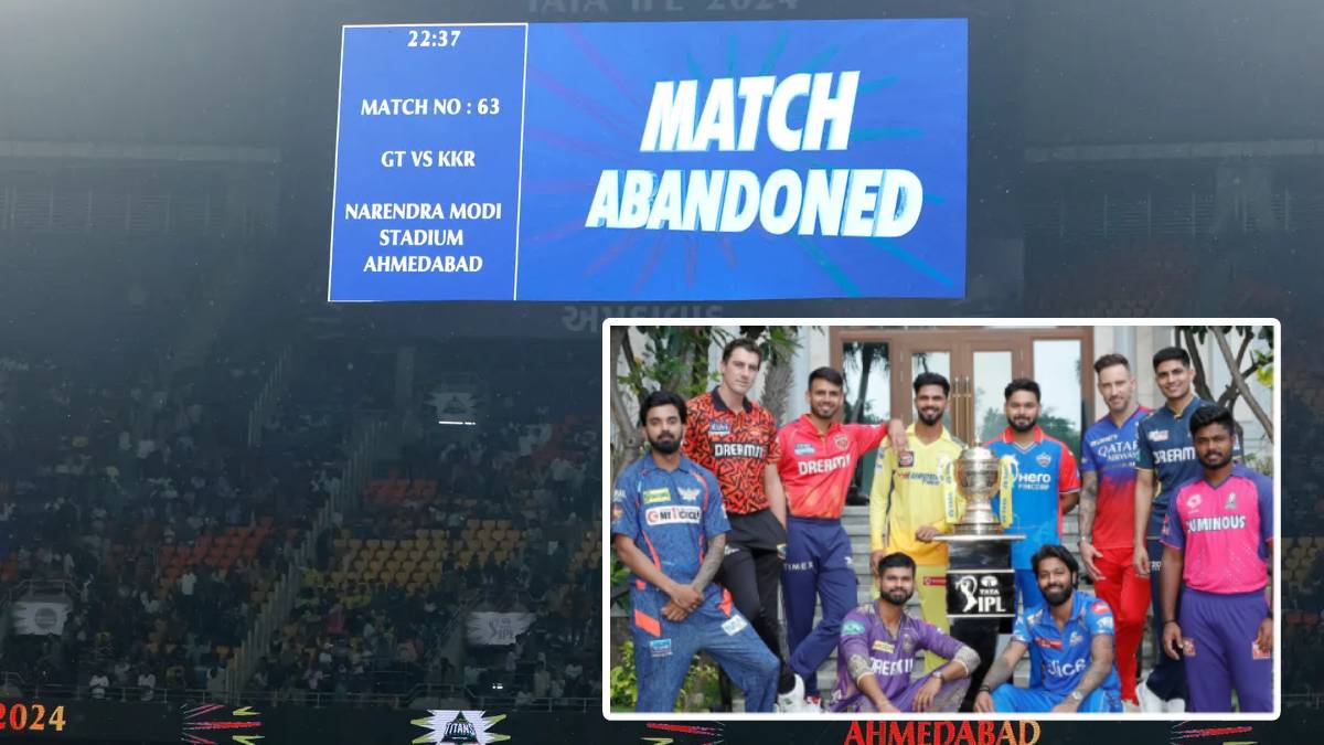 IPL 2024: GT vs KKR सामना रद्द झाल्याने कुणाचं प्लेऑफचं स्वप्न पाण्यात? कुणाला झाला फायदा?