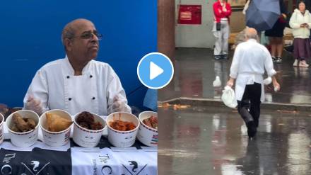 67 year old Indian Chef seen at his pop up Indian Food Stall Failed To Attract Customers At Australian Peoples watch video