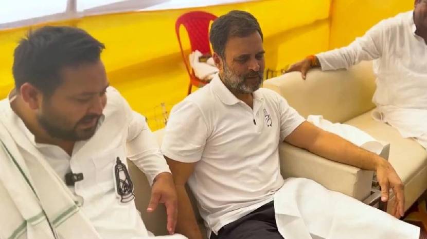 Rahul Gandhi Lunch With Tejashwi Yadav