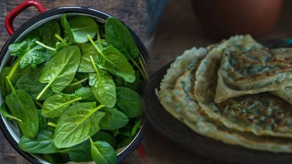 tasty Palak Paratha in just 15 minutes