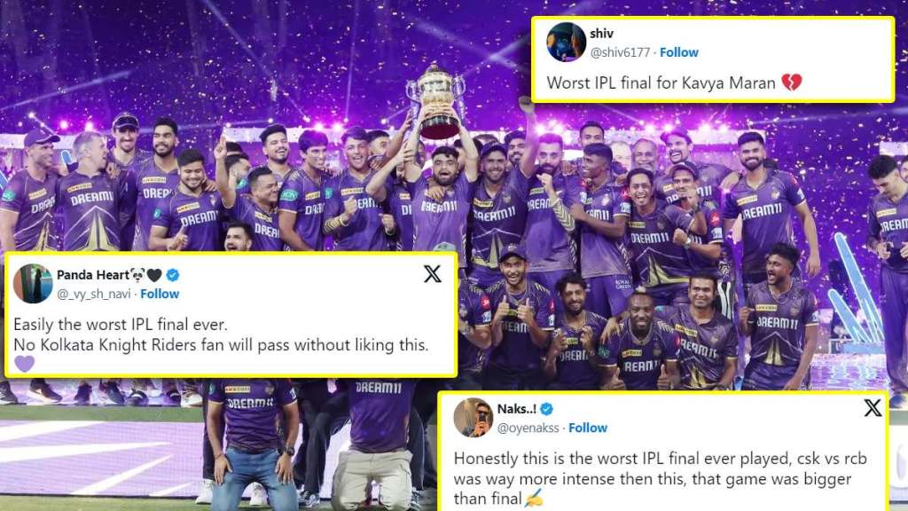worst ipl trend on twitter after kkr vs srh ipl 2024 final match fans vent frustation through memes said csk vs rcb was way more intense then this