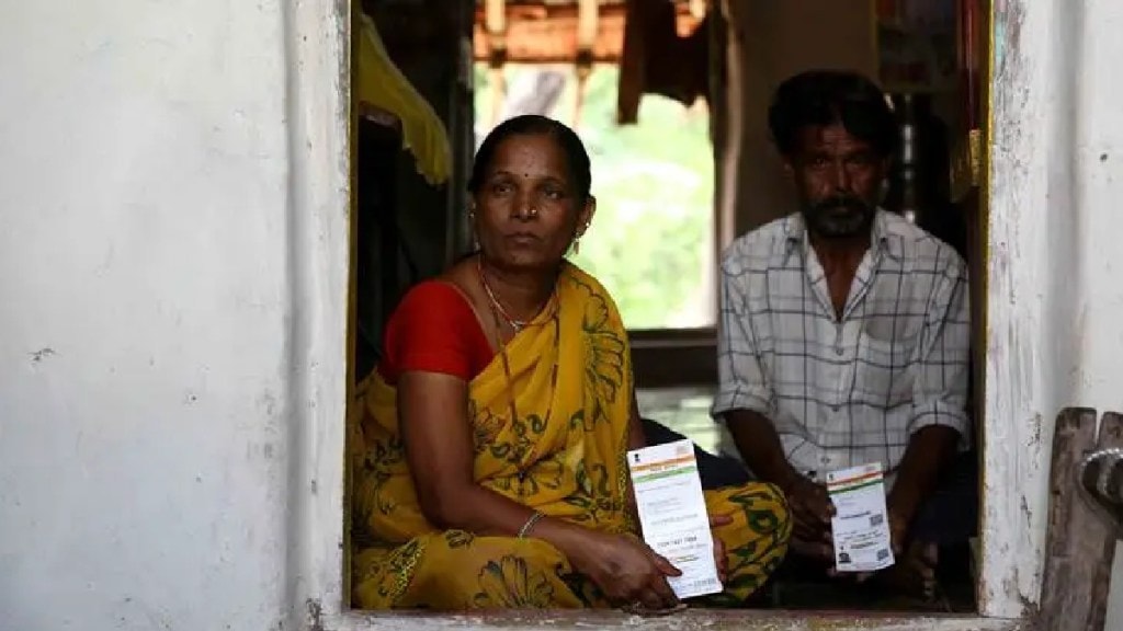 Ranjana Sonawane and husband Sadashiv at their home in Tembhli