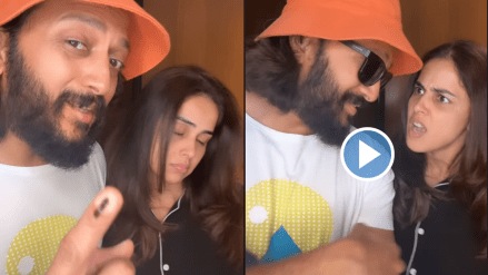 Riteish Deshmukh Genelia loksabha elections comedy reel on social media went viral