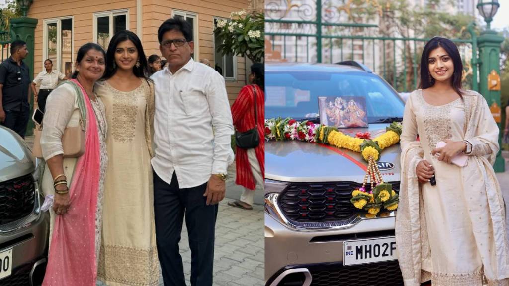 Tharla tar mag fame actress Ruchira Jadhav bought new car for mother and father