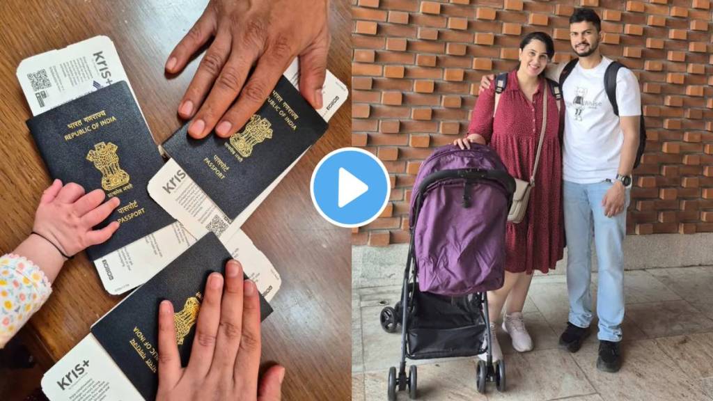 marathi actress sai lokur international travel with daughter tashi and husband