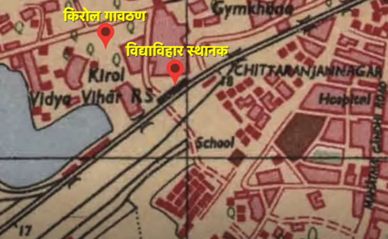 Vidyavihar station area map 