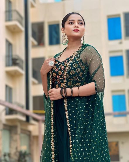 Shivali Parab Green Palazzo Dress