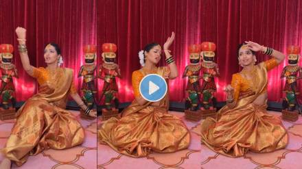 Navri Mile Hitlerla Fame Actress Vallari Viraj dance on Chaudhavi Shab of heeramandi song