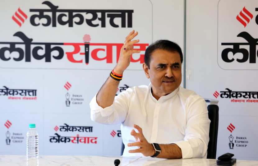 Praful patel at loksatta loksanvad programm