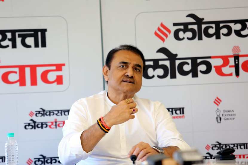 Praful patel at loksatta loksanvad programm