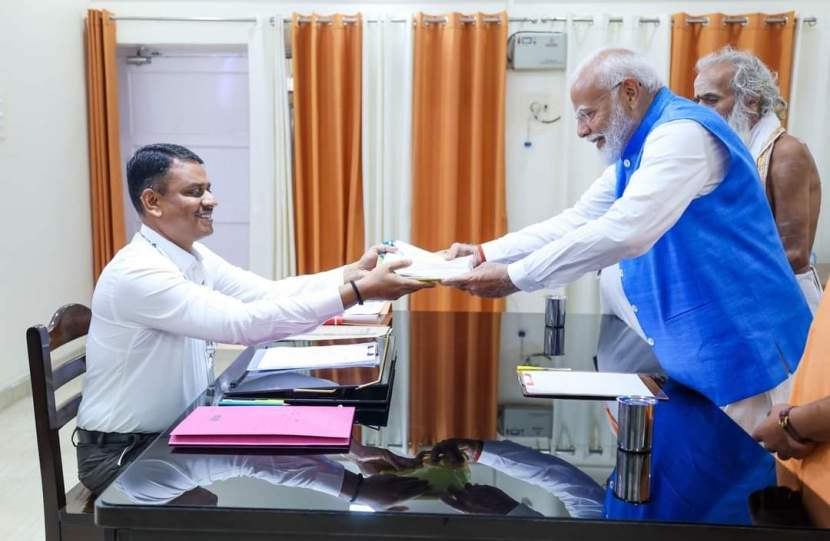 Prime Minister Narendra Modi today filed his nomination form