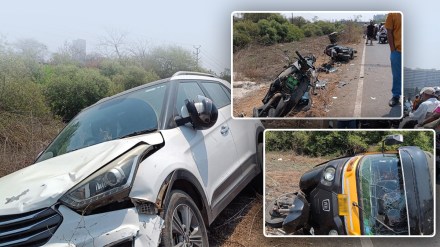 Four vehicle combined accident on Uran-Panvel road