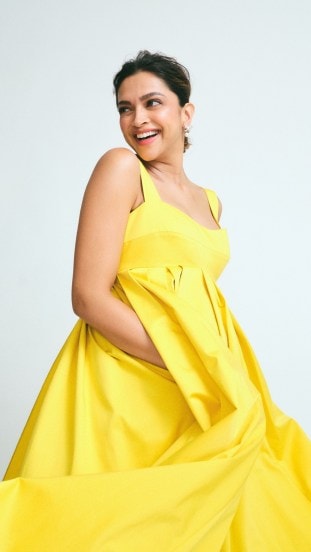 Deepika Padukone baby bump photos in yellow dress went viral