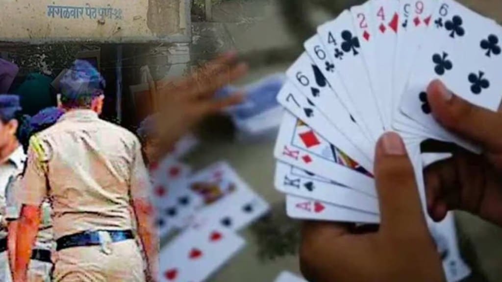 38 arrested after special police team raided a two storey gambling den in mohol taluka