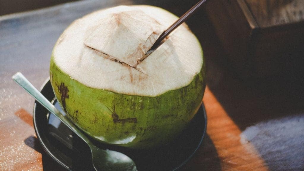 Coconut water for heat stroke