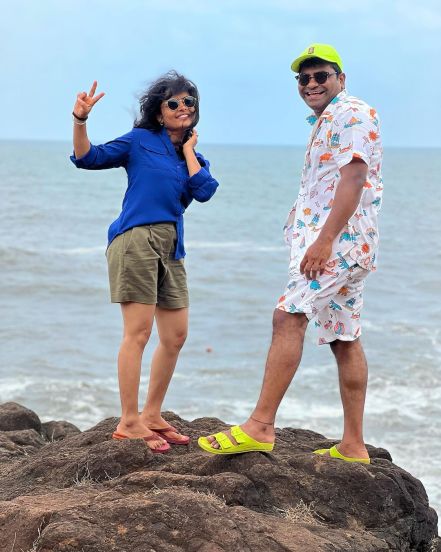 kushal badrike and his wife visited kokan