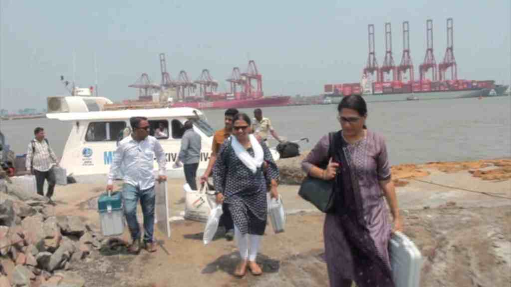 Poll Workers, Travel by Boat, Reach Polling Station, Gharapuri, maval lok sabha seat, lok sabha 2024, polling,