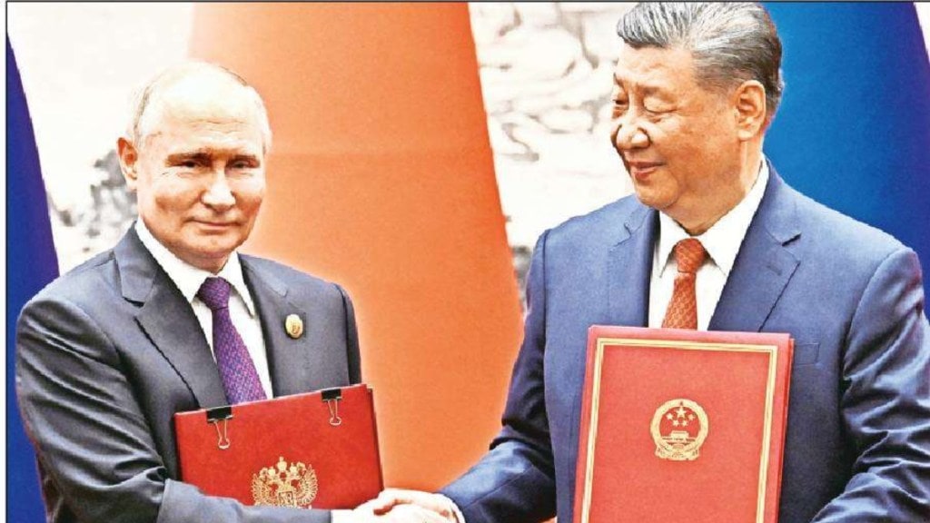 xi jinping vladimir putin sign over russia china partnership