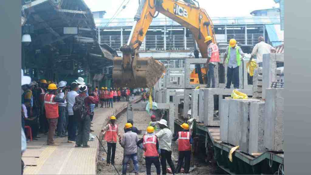 Thane Railway Station, Thane Station Platform No 5, Thane Station Platform Widening Underway Completion, thane railway platform 5 widening, thane railway platform 5 widening expected by sunday