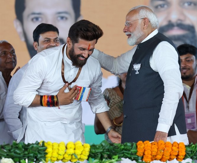 chirag pswan with narendra modi