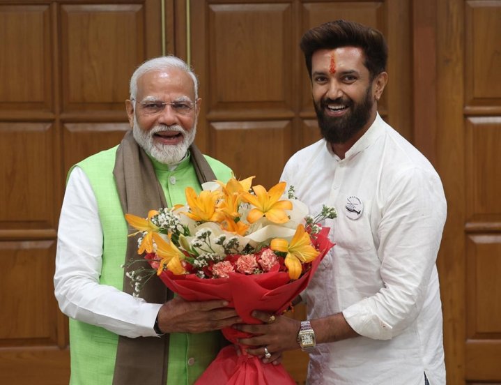 chirag paswan and pm narendra modi