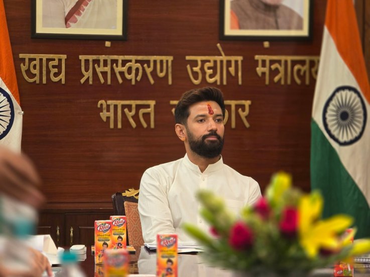 chirag paswan at office at delhi