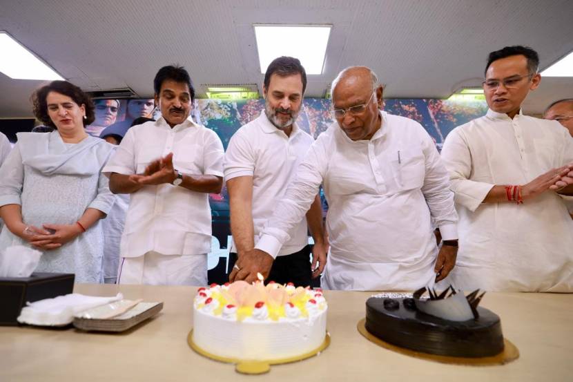 Rahul Gandhi Celebrates 54th B’day At Congress HQ