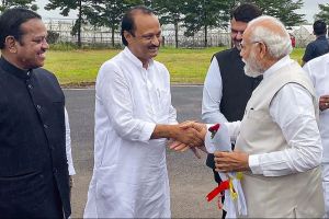 Ajit pawar with BJP