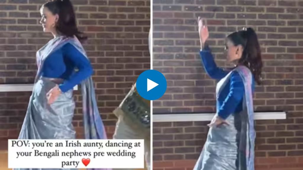 Irish aunt dances at her Bengali nephew’s pre-wedding function Viral video stuns people