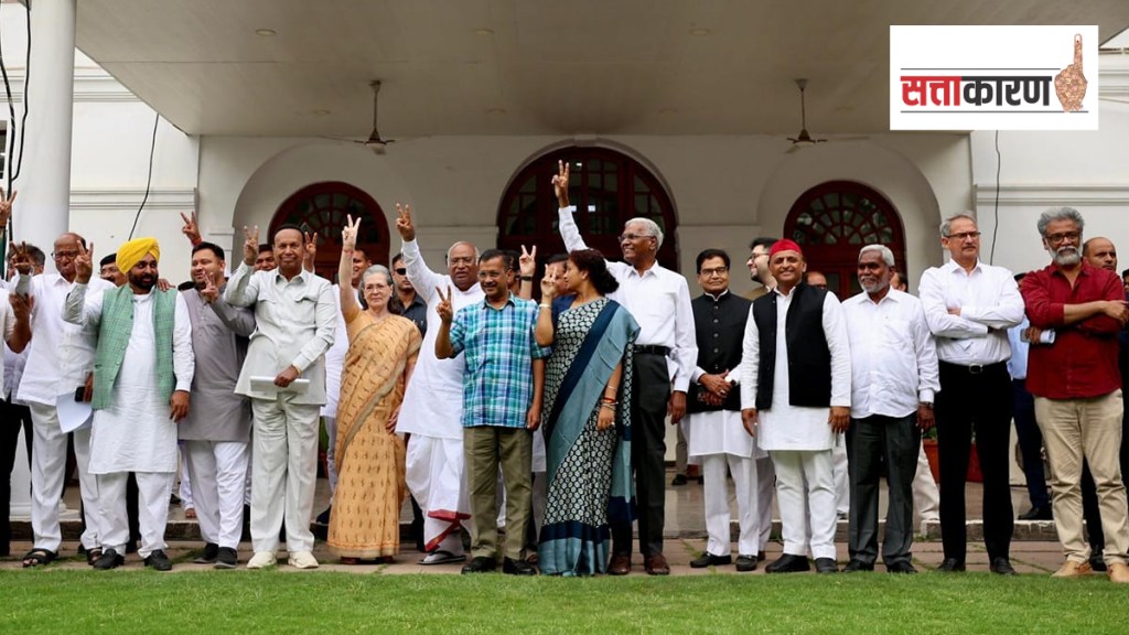 INDIA bloc leaders meeting Mallikarjun kharge forcasts 295 for INDIA