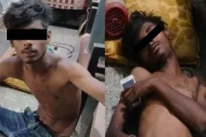 Lucknow thief caught sleeping