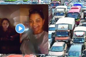 Maharashtrachi Hasyajatra fame actress namrata sambherao and chetana bhat stuck in Ghodbunder traffic jam